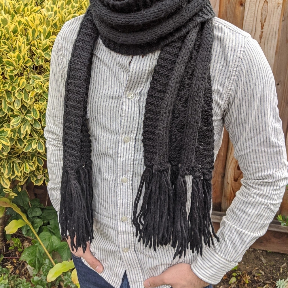 Cotton On Black Knitted Scarf